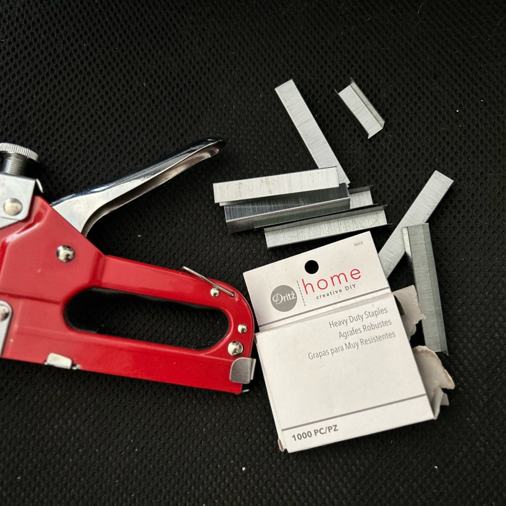 Red Staple Gun with Assorted Staples